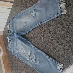 Judy blue high waist straight leg distressed jeans